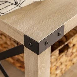 Sophie Rustic Industrial X Frame Entry Bench With 3 Cubbies - Saracina Home -Furniture Store GUEST cbe04d15 269b 4d8e a4b7 260334b08339