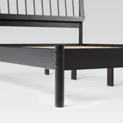 Saracina Home Queen MidCentury Modern Solid Wood Bed With Framed Spindle Headboard -Furniture Store GUEST ccb5c27b 5357 4fd5 8f81 c6da39821761