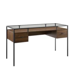Lamvia Contemporary 2 Tier Glass Top Desk - Saracina Home -Furniture Store GUEST ce12afef 8120 43d1 b579 90b2da371217