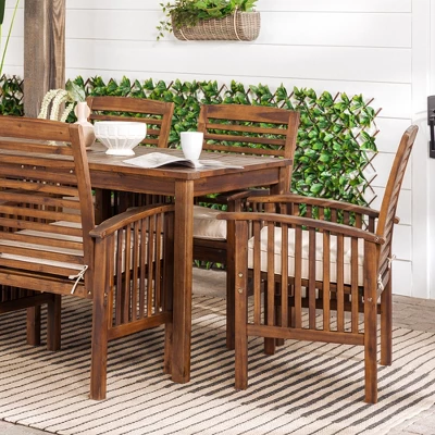 Ravenscroft 7pc Acacia Wood Patio Dining Set - Saracina Home 6 Ravenscroft 7pc Acacia Wood Patio Dining Set - Saracina Home - Image 6