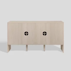 Modern Staggered Vertical Accent 3 Door Sideboard - Saracina Home -Furniture Store GUEST d155b864 442c 48b8 a49f 4abbde8f94db