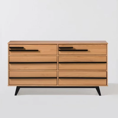 Modern 6 Drawer Double Dresser With Long Handles - Saracina Home 18 Modern 6 Drawer Double Dresser With Long Handles - Saracina Home - Image 18