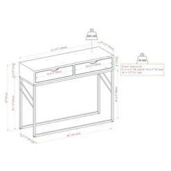 Faux Shagreen Modern 2 Drawer Entry Table - Saracina Home -Furniture Store GUEST d5102407 2f2e 4da9 8ae2 7d3e68d0f767