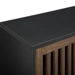 Visconti Mid-Century Modern Sliding Slat Door TV Stand For TVs Up To 40" - Saracina Home -Furniture Store GUEST d8badf9c e7b5 43da 9db4 671d32e55922