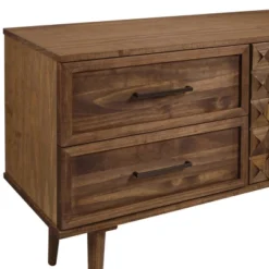 58" Modern Boho Solid Pine Wood Closed Storage Sideboard Brown - Saracina Home -Furniture Store GUEST dd8a4de6 e098 4ed2 b938 75db4c4b5411