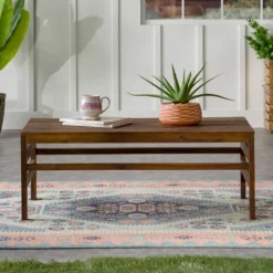 Outdoor Acacia Wood Slatted Coffee Table - Saracina Home -Furniture Store GUEST debde3dc c192 4cba 810b c66f2eb01197