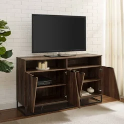 58" 4 Door Contemporary Storage Console Sideboard - Saracina Home -Furniture Store GUEST dfc4443d fda3 4b5c 950b 9556d4005518