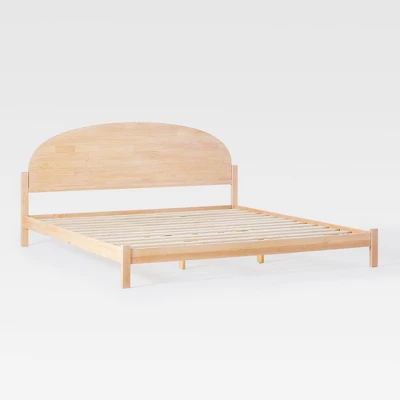 Saracina Home King Boho Arched Headboard Solid Pine Bed 7 Saracina Home King Boho Arched Headboard Solid Pine Bed - Image 7