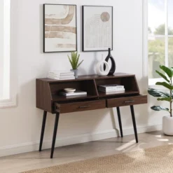 Modern 2 Drawer Angled Console Table - Saracina Home -Furniture Store GUEST e0b93a76 c480 46a3 b0f5 40702f1eaac3