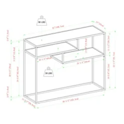 Modern 3 Tier Console Table - Saracina Home -Furniture Store GUEST e13160e5 c284 4fee a792 c118b6d69f99