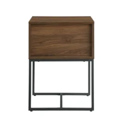 Visconti Boho Slat Pull Down Door Side Table Dark Walnut - Saracina Home -Furniture Store GUEST e1729eeb 7a65 4636 908a cabd379b7535