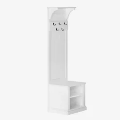 Waylon Rustic Farmhouse Solid Wood Tall Hall Tree - Saracina Home -Furniture Store GUEST e33932e1 f9a8 49e6 8f98 942aa206a60c