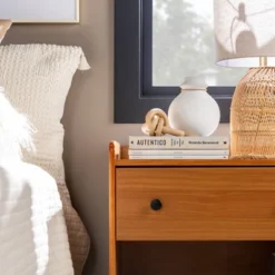 Katie Transitional Tray Top 1 Drawer Solid Wood Nightstand Caramel - Saracina Home 34 Katie Transitional Tray Top 1 Drawer Solid Wood Nightstand Caramel - Saracina Home -Furniture Store GUEST e7a948f0 992a 4a9a a804 235969f94fc3