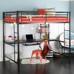 Full Analise Metal Loft Bed With Wood Desk - Saracina Home -Furniture Store GUEST e7d324a5 abaa 4c4e a76c b60ba3fb7f69