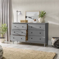 Stiva Classic Mid-Century Modern Horizontal 6 Drawer Dresser - Saracina Home -Furniture Store GUEST e847531c 2c4a 4097 aef2 3432f53dd370
