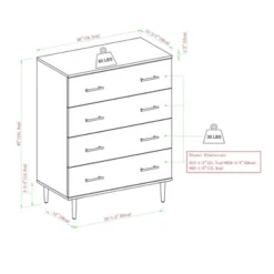 Higgins Modern Vertical 4 Drawer Dresser - Saracina Home -Furniture Store GUEST e9430653 a550 40cb 9c0b 0caa8befd1d7