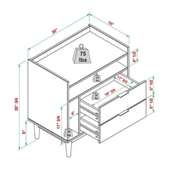 Mid-Century Modern Solid Wood 2 Drawer Nightstand - Saracina Home -Furniture Store GUEST eac6ff9a 48ae 4d75 9c46 72a4711e53a4
