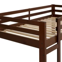 Twin Indy Solid Wood Triple Bunk Bed Walnut - Saracina Home -Furniture Store GUEST eb491e86 de73 43b5 a9e8 e953e750abf6
