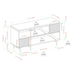 Modern Reeded Door Extendable TV Stand For TVs Up To 50" - Saracina Home -Furniture Store GUEST ed00bd4f d172 4e6a 8f8e 03cd201c95f3