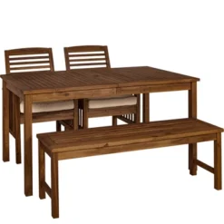Ravenscroft 4pc Acacia Wood Patio Dining Set - Saracina Home 17 Ravenscroft 4pc Acacia Wood Patio Dining Set - Saracina Home -Furniture Store GUEST ed44c97f 3ef4 47b8 a053 68a2d0bee986