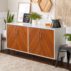 Angelo Modern Bookmatch 4 Door Sideboard - Saracina Home -Furniture Store GUEST efc380f8 09fa 4458 b740 c053d7fe33e0