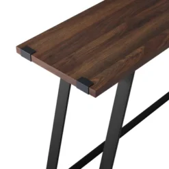 Urban Industrial Entry Table With Wood And Metal Dark Walnut - Saracina Home -Furniture Store GUEST f00c8c91 0bb0 40da b45c ad53d8296749