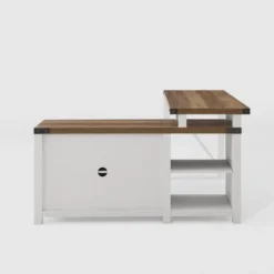 Farmhouse Rustic L Shaped Desk With Storage - Saracina Home -Furniture Store GUEST f043f844 e2f6 40d3 af69 2275571e1a6a