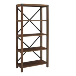 64" Sophie Industrial X Frame Bookshelf - Saracina Home -Furniture Store GUEST f1ba2535 9513 4eec a003 6eb7a4bfa83c
