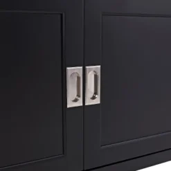 Sliding Door Transitional Wood Storage TV Stand For TVs Up To 80" Black - Saracina Home 9 Sliding Door Transitional Wood Storage TV Stand For TVs Up To 80" Black - Saracina Home -Furniture Store GUEST f1d66005 457d 485f a2c1 9b8e6244b87c