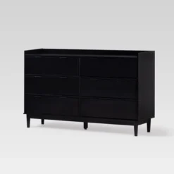 Mid-Century Modern Solid Wood 6 Drawer Double Dresser - Saracina Home -Furniture Store GUEST f28737c7 21cc 4ac1 a20c e0fb2c873759