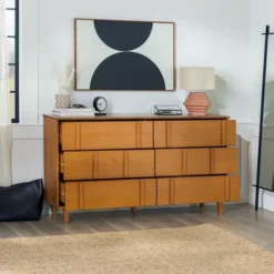 Modern Vertical Accent Solid Wood 6 Drawer Double Dresser - Saracina Home -Furniture Store GUEST f2c95f91 e85a 4ac9 92cd 0ee2b9aa1e6e