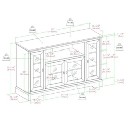 Glass Door Traditional Highboy TV Stand For TVs Up To 58" - Saracina Home -Furniture Store GUEST f49f0d1b 3246 4edd 978c 1ac84957f82b