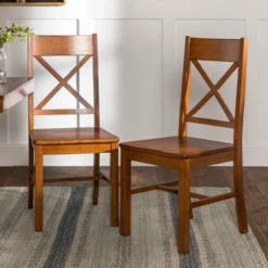 Set Of 2 Traditional Distressed Wood Dining Chairs - Saracina Home -Furniture Store GUEST f5098441 a476 42f8 bd14 7039d02a9ce1
