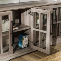 Avalene Modern Farmhouse 4 Door Glass Window Pane TV Stand For TVs Up To 65" - Saracina Home 34 Avalene Modern Farmhouse 4 Door Glass Window Pane TV Stand For TVs Up To 65" - Saracina Home -Furniture Store GUEST f7f8f7ba ccb8 4341 83f2 152770c2f174