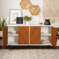 Angelo Modern Bookmatch 4 Door Sideboard - Saracina Home -Furniture Store GUEST f866495b ebe6 472c a049 29cc410b54a8