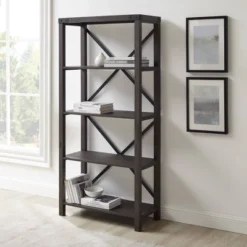 64" Sophie Industrial X Frame Bookshelf - Saracina Home -Furniture Store GUEST f908d7b3 661c 46ae ab56 a80cf992563d