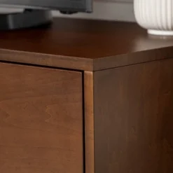 Mid-Century Modern With Closed Storage TV Stand For TVs Up To 58" Walnut - Saracina Home -Furniture Store GUEST faf1be29 8444 4349 a44d 5d257c19b308