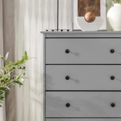 Stiva Classic Mid-Century Modern Vertical 4 Drawer Dresser Gray - Saracina Home -Furniture Store GUEST fbe0a89b f3dc 400d 9beb bb43d3423973