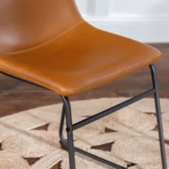 Set Of 2 Laslo Modern Upholstered Faux Leather Dining Chairs - Saracina Home -Furniture Store GUEST fe245bc2 14e4 4821 9570 ac728abc73e4