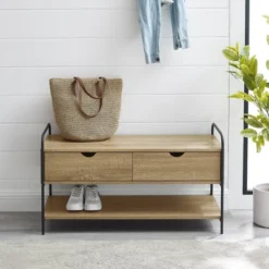 Modern 2 Drawer Storage Entry Bench - Saracina Home -Furniture Store GUEST ff73ef59 928e 4602 95b8 2a95ea0472fb