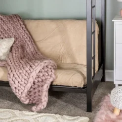 Twin Over Futon Analise Metal Bunk Bed Black - Saracina Home -Furniture Store GUEST ffe84cd1 2ca5 49b4 b5d9 a86751b3e5fc